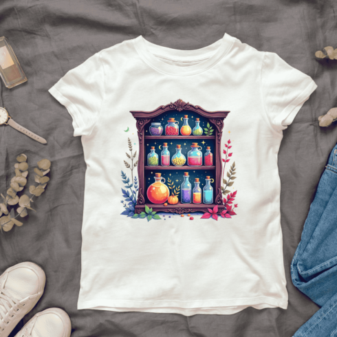 Potion Bottles T-Shirt Design cover image.