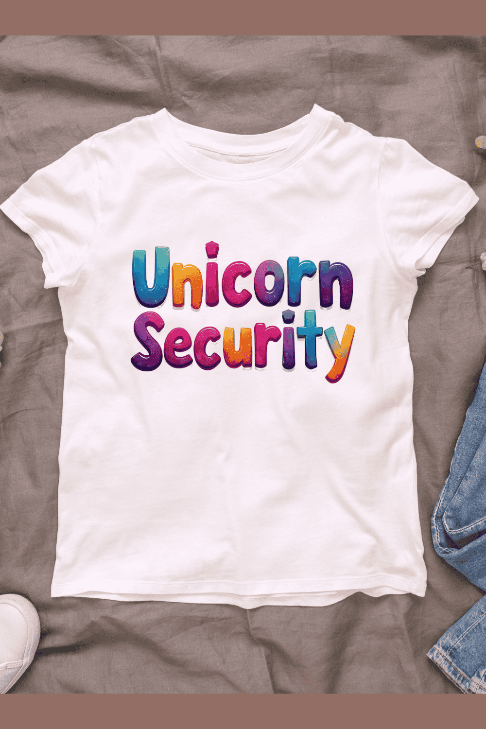 Magical Unicorn Security T-shirt Design pinterest preview image.