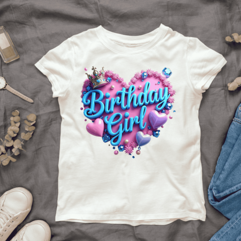 3D Happy Birthday T-shirt Design cover image.