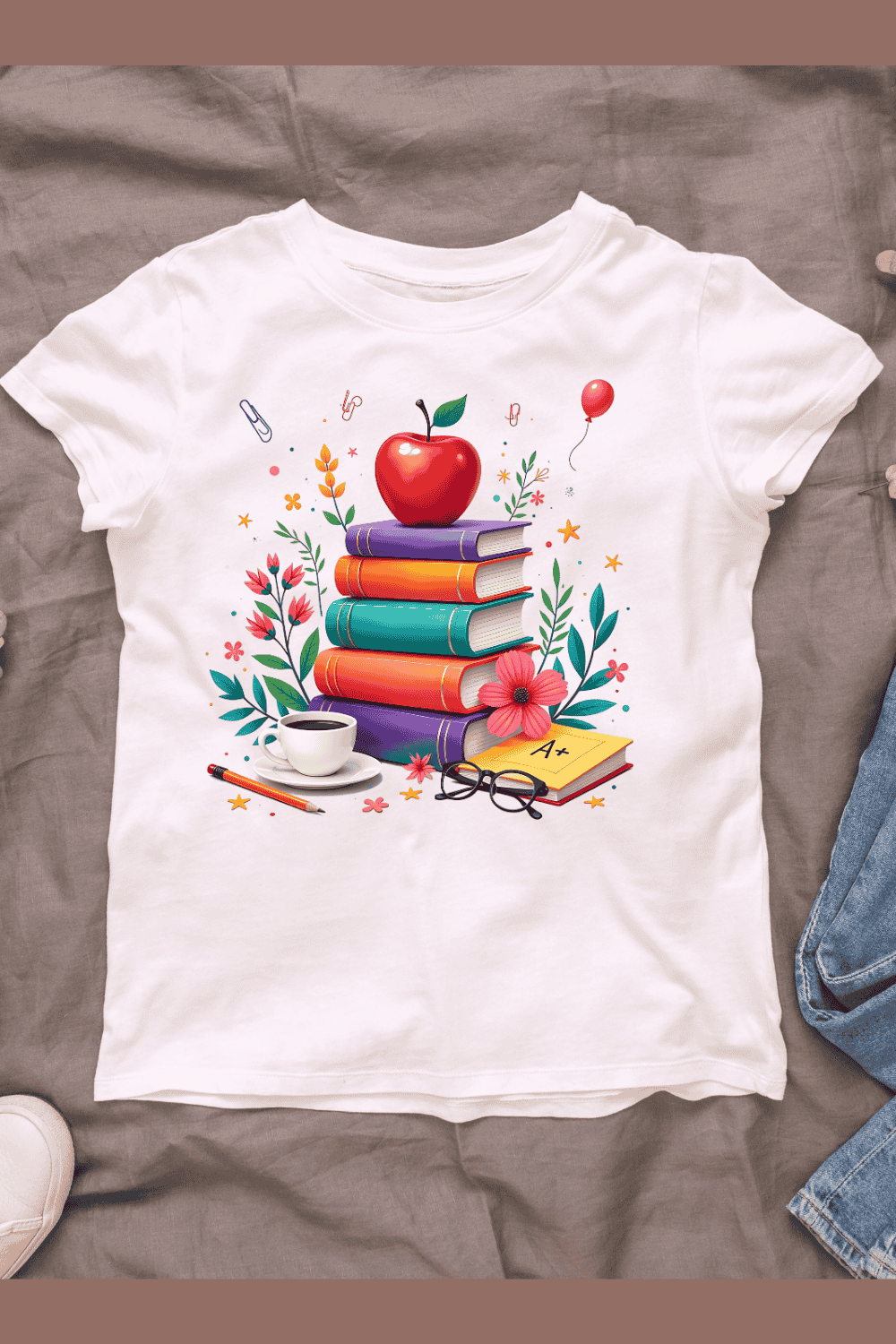 Inspiring Education T-shirt Design pinterest preview image.