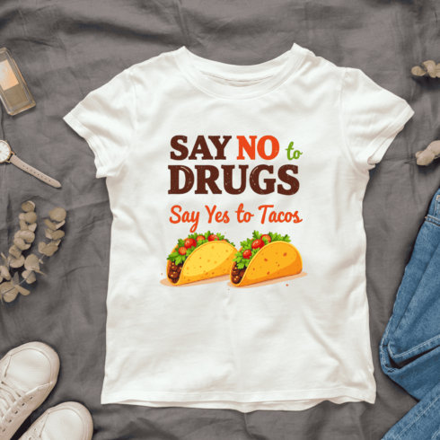 Anti-Drug Taco T-Shirt Design cover image.