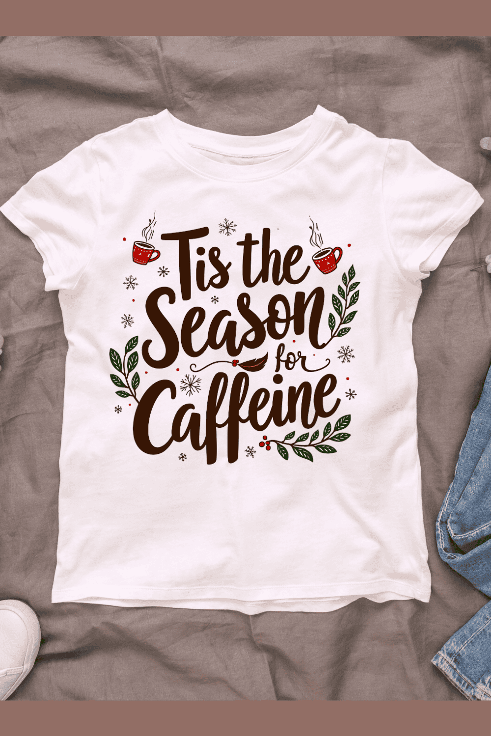 Coffee Season T-shirt Design pinterest preview image.