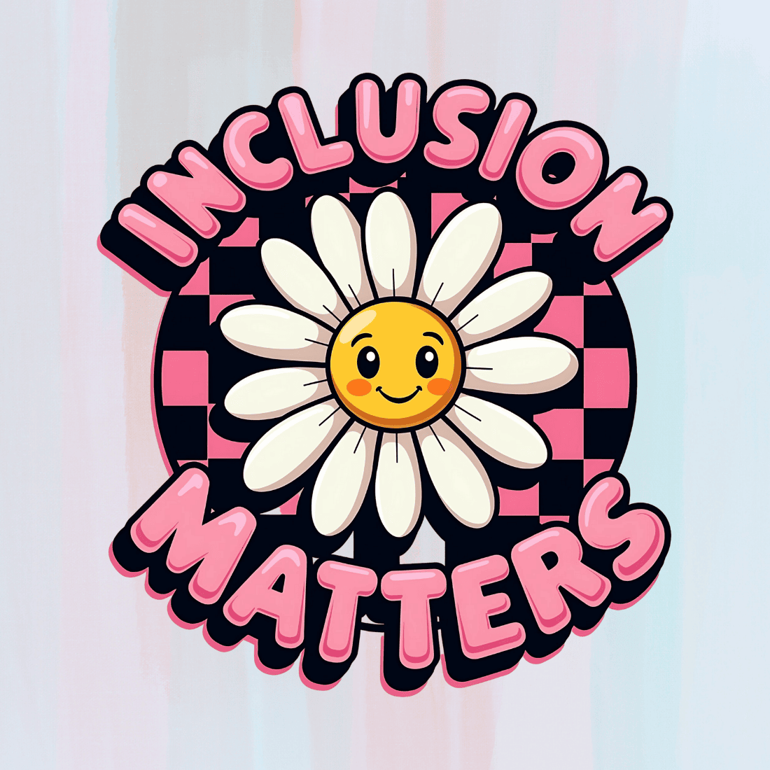 Inclusion Matters Daisy T-shirt Design preview image.