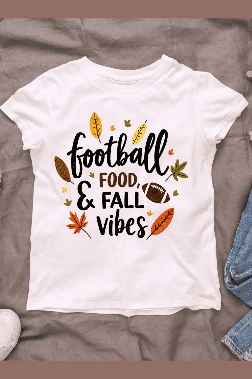 Football Enthusiast T-shirt Design pinterest preview image.