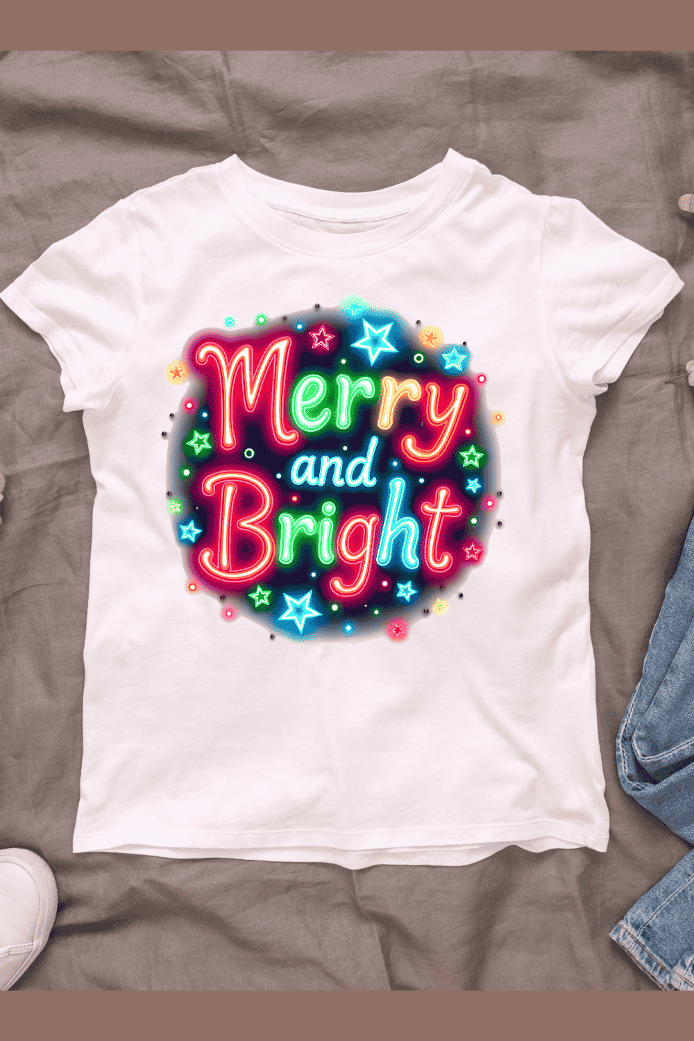 Holiday Greetings T-shirt Design pinterest preview image.