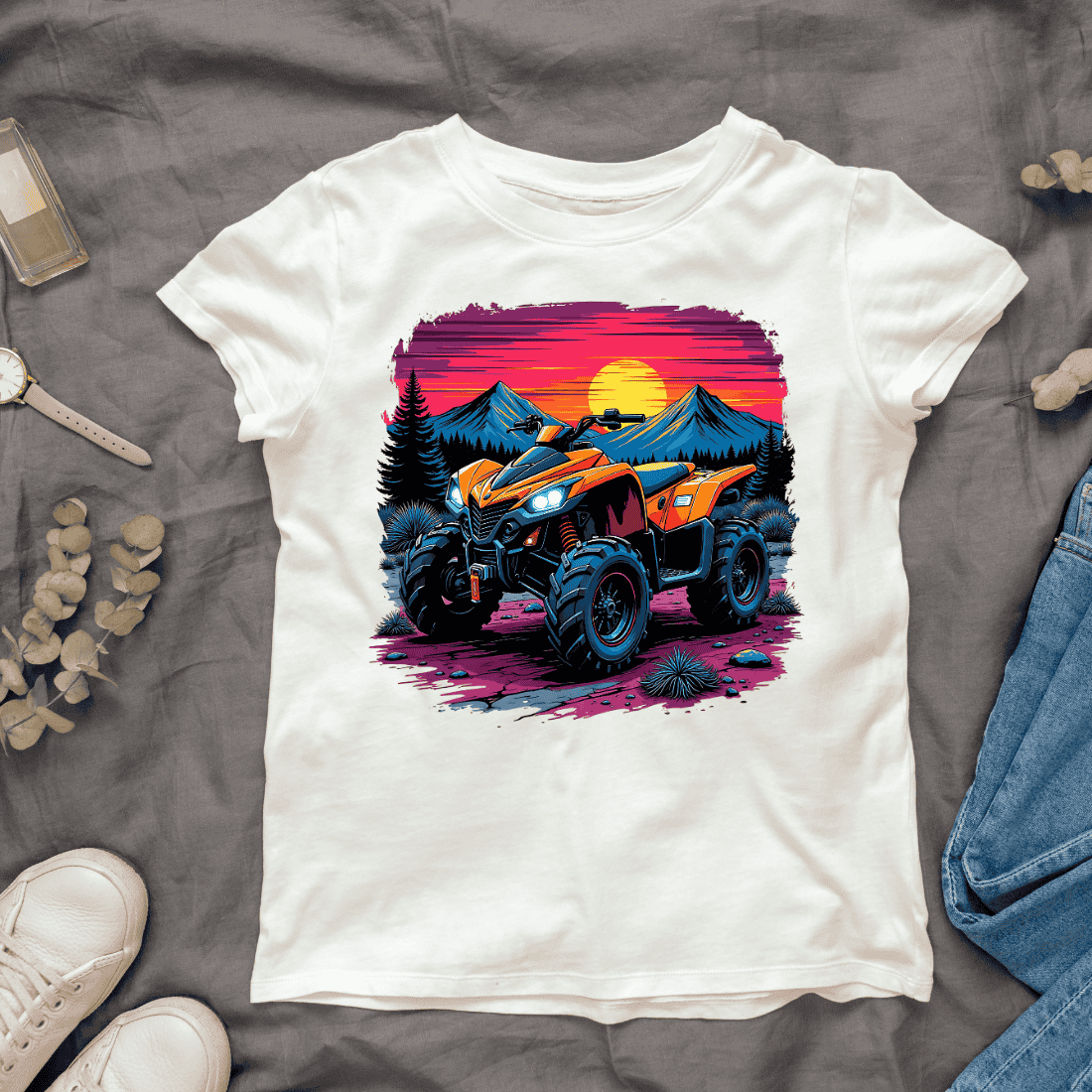 Mountain ATV Exploration T-shirt Design cover image.