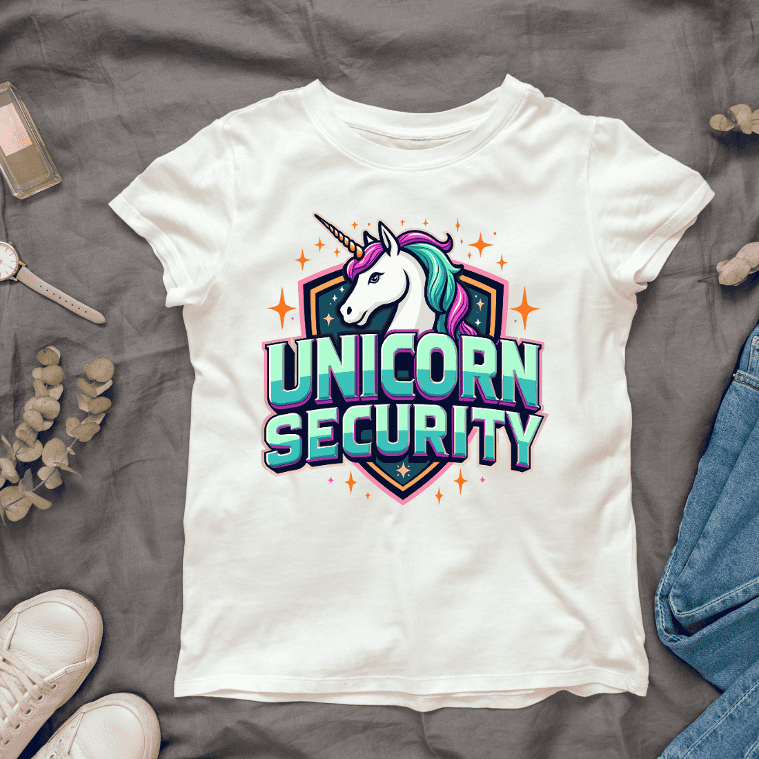 Unicorn Security T-shirt Design cover image.