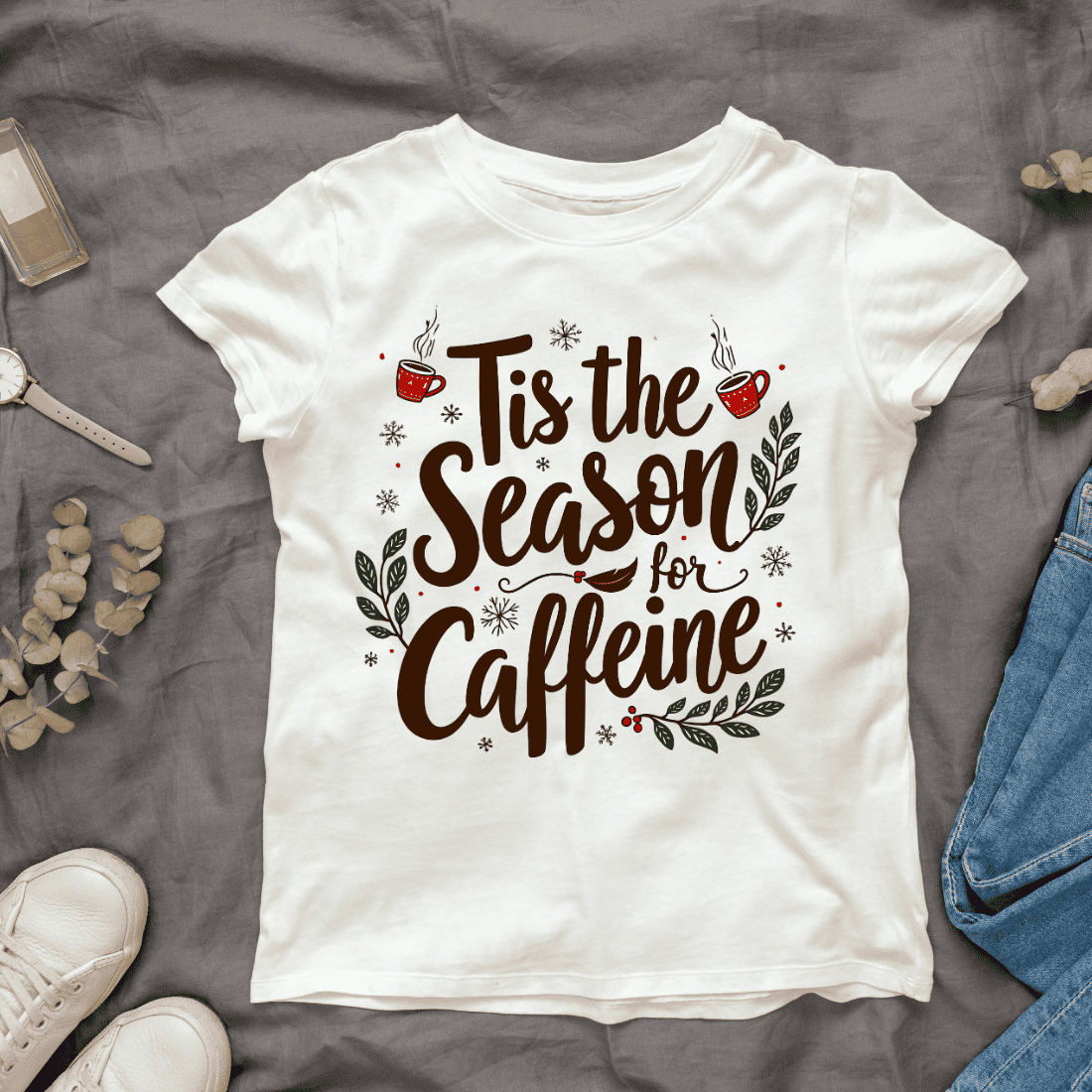 Coffee Season T-shirt Design cover image.