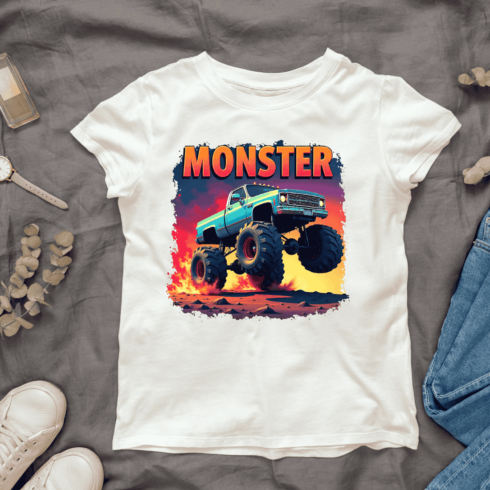 Monster Truck T-Shirt Design cover image.