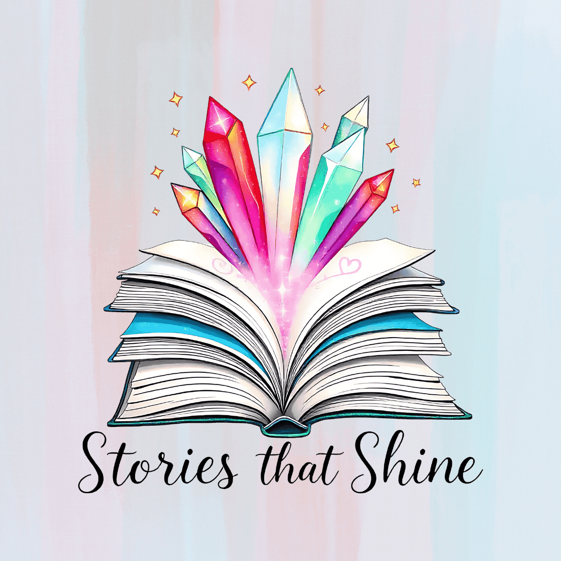 Watercolor Magical Book T-shirt Design preview image.