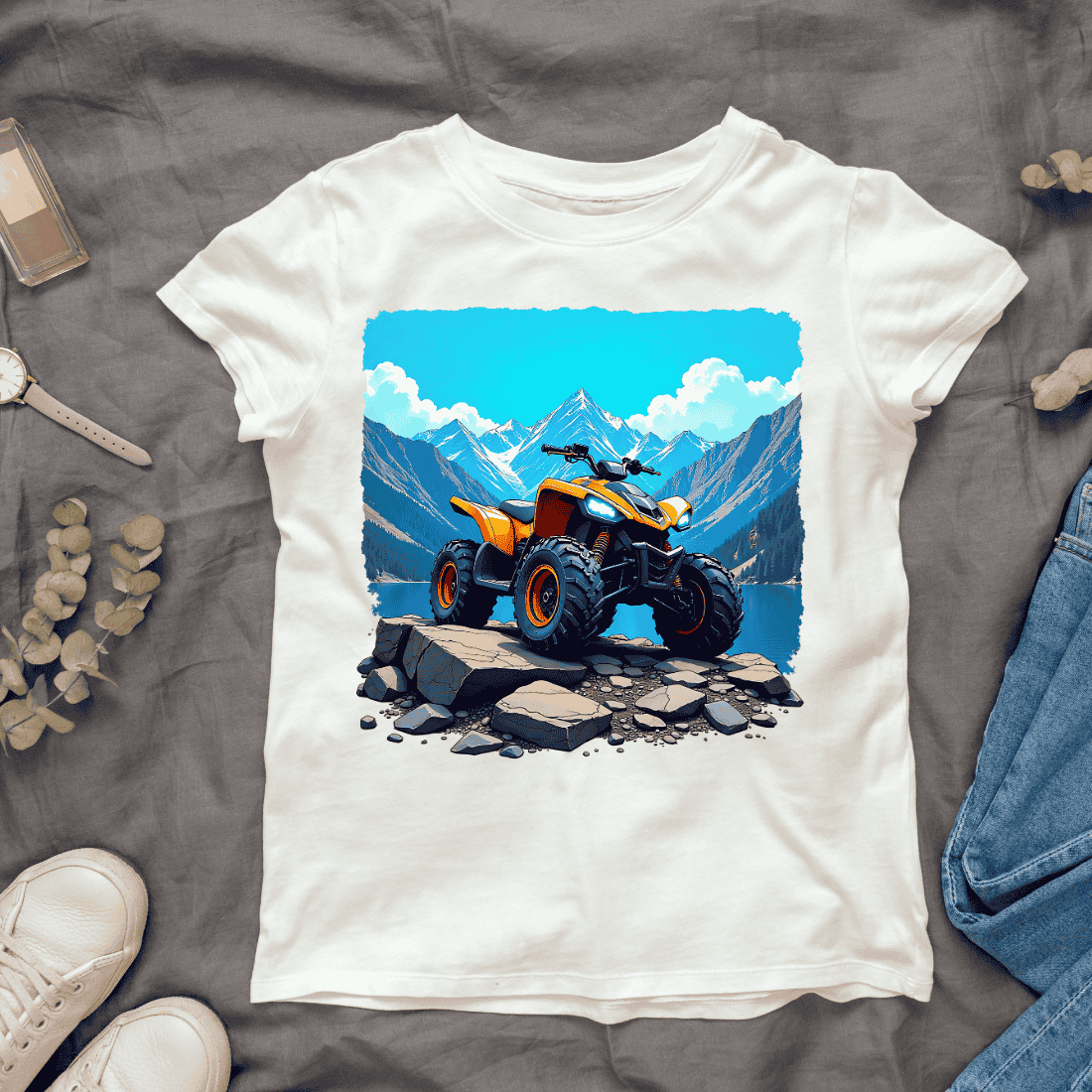 Mountain ATV Exploration T-shirt Design cover image.