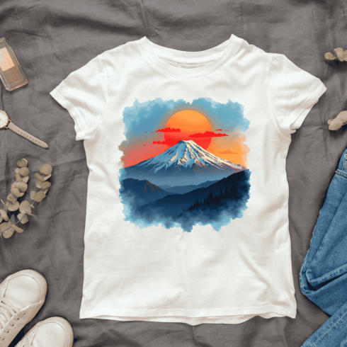 Beautiful Mount T-shirt Design cover image.