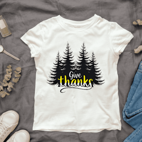 Thankful Tree T-shirt Design cover image.