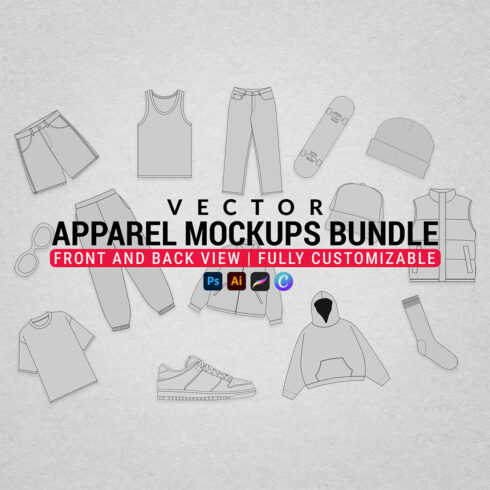 Vector Apparel Mockups Bundle cover image.