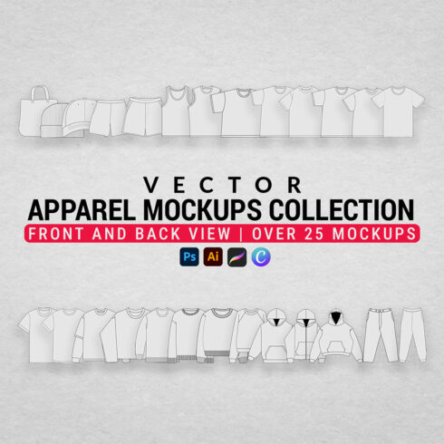 Vector Apparel Mockups Collection cover image.