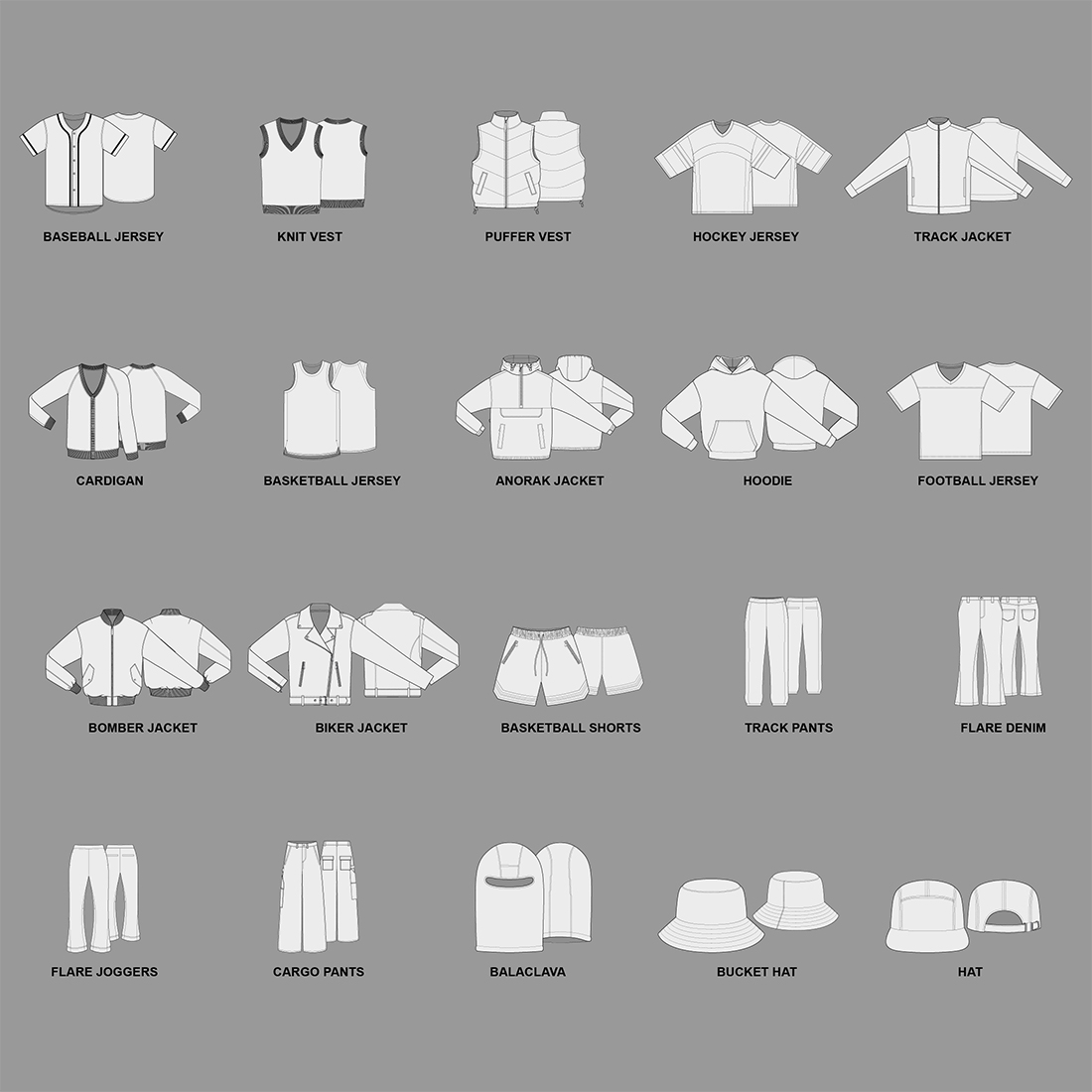 Vector Sportswear Mockups Bundle preview image.