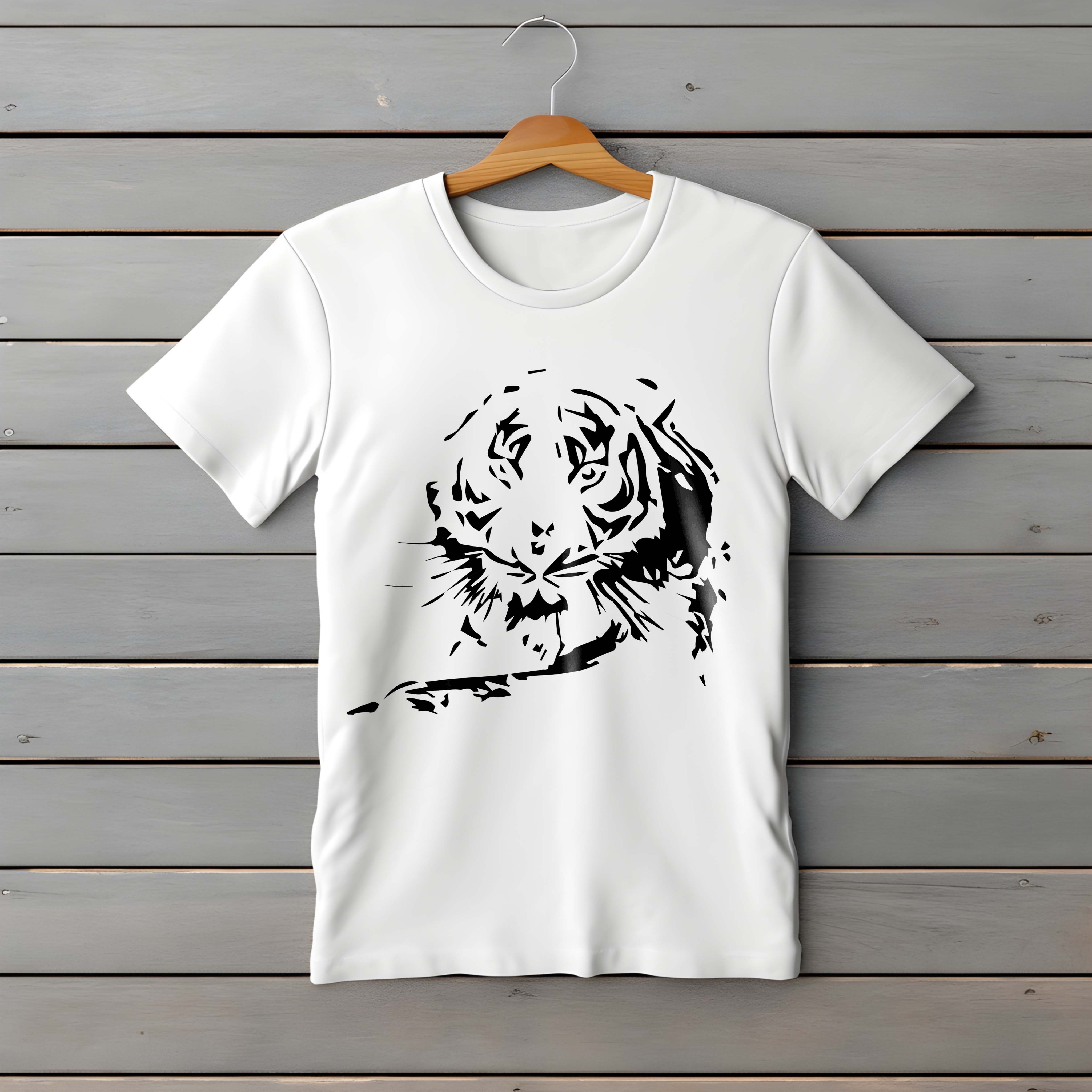 Tiger Head T-Shirt Design cover image.