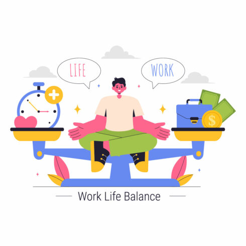 9 Work Life Balance Illustration cover image.