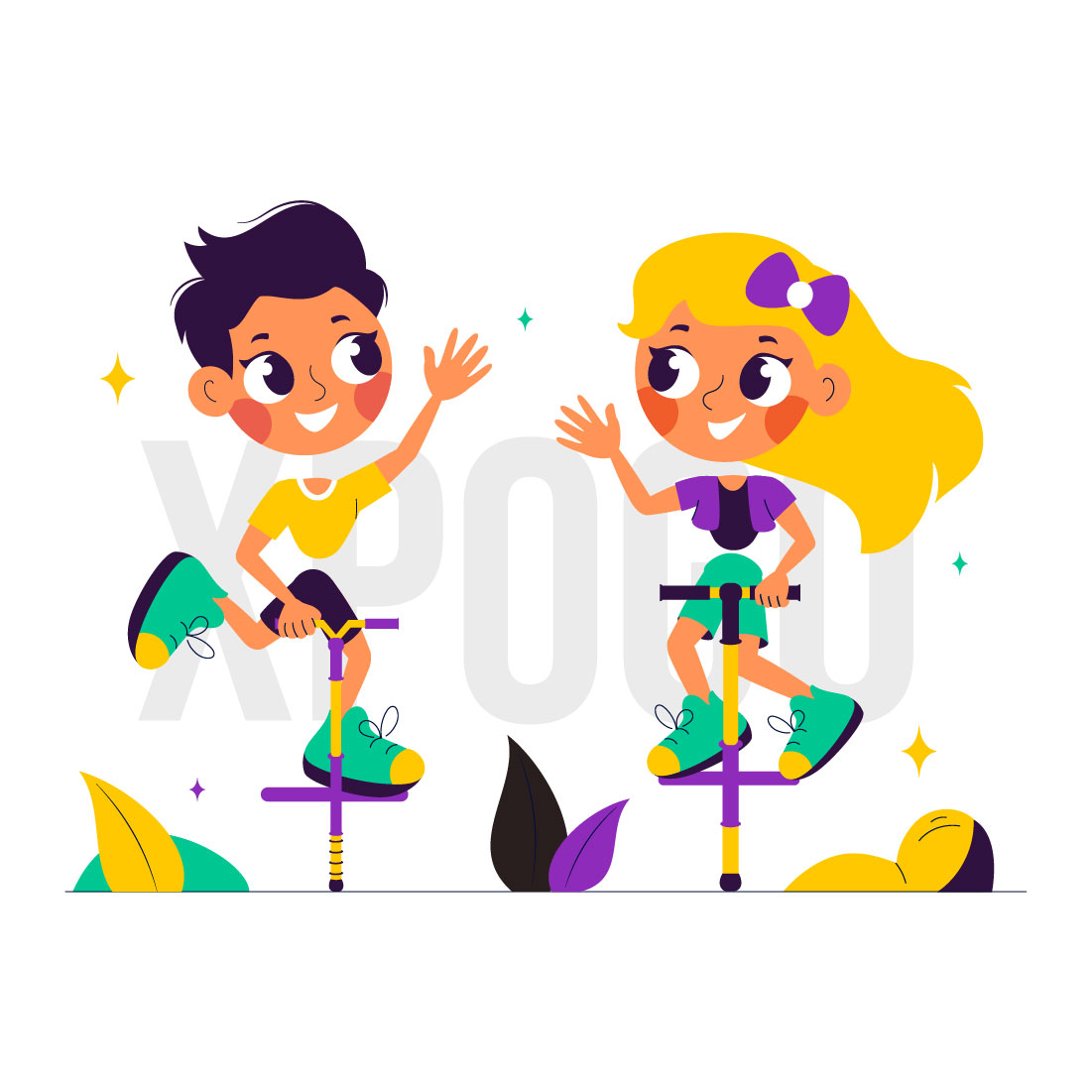 9 Sport Pogo Stick Illustration preview image.