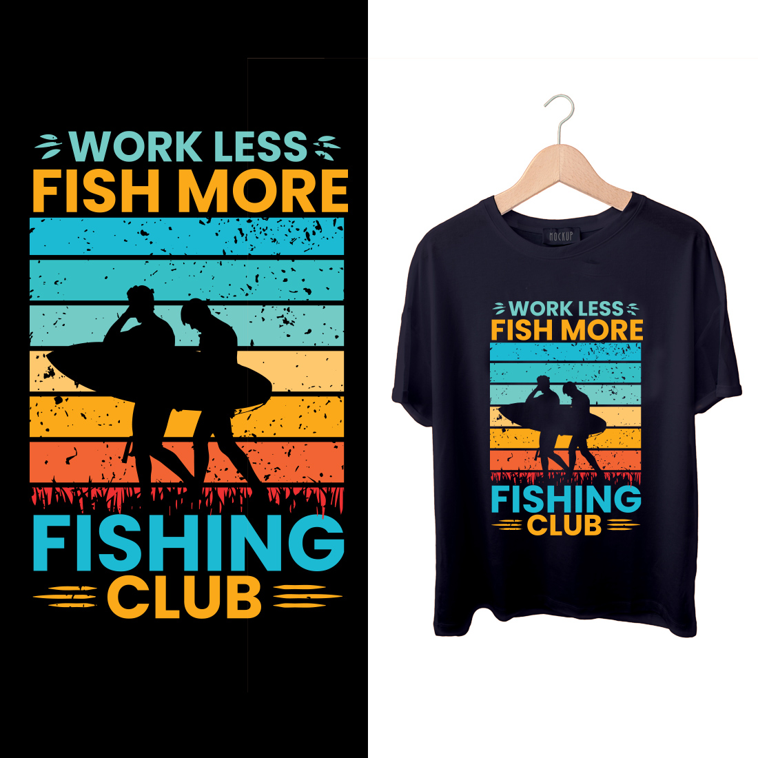 Fishing t shirt design cover image.