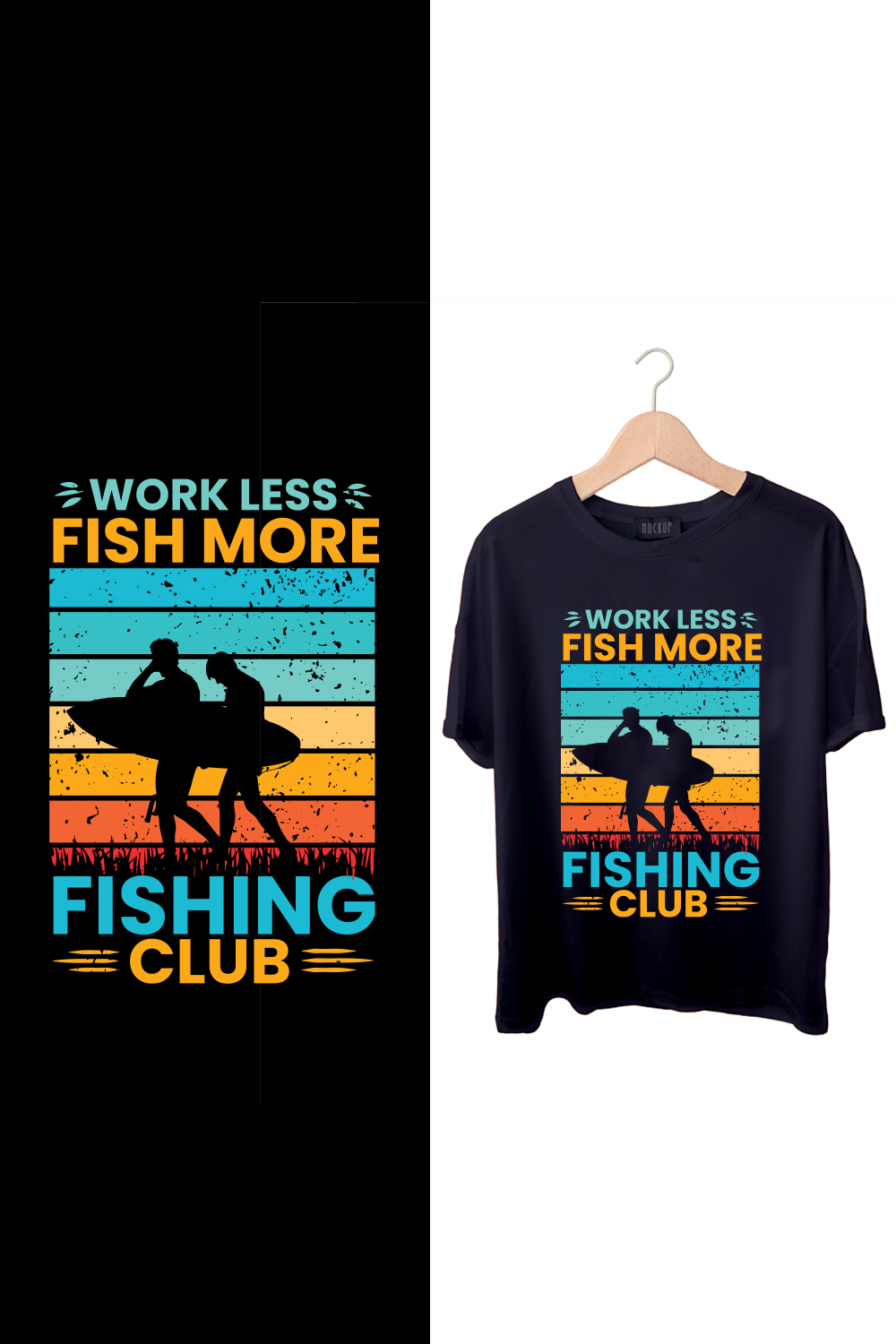 Fishing t shirt design pinterest preview image.