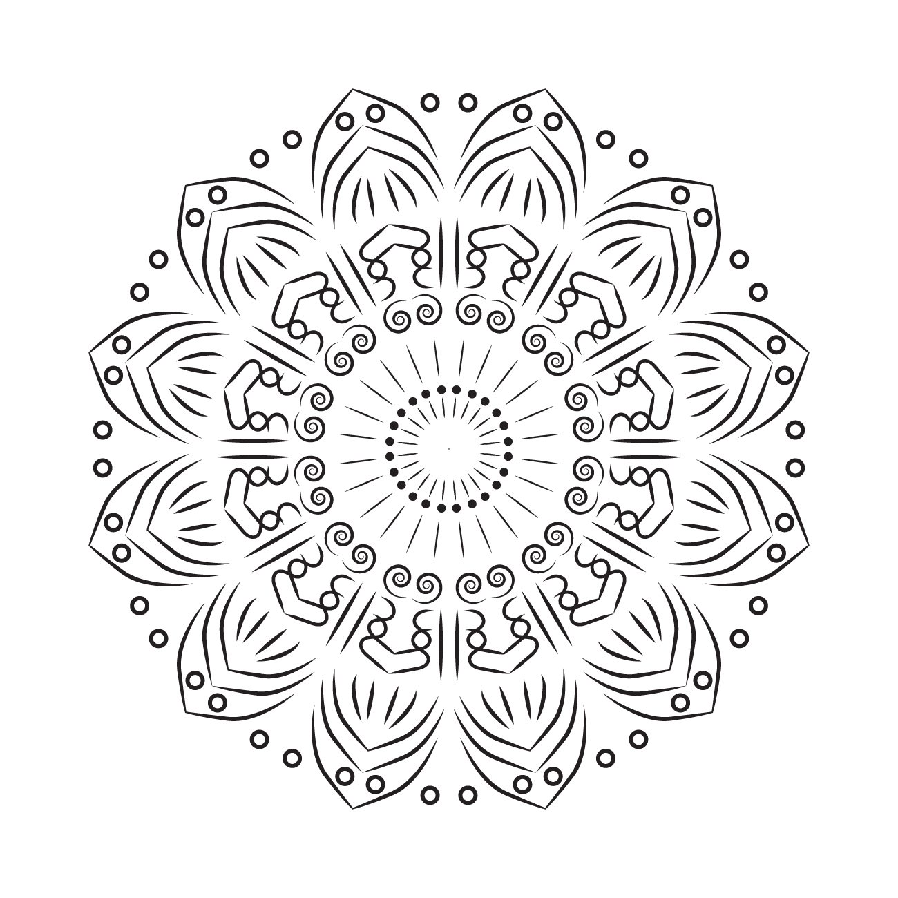 This is a Nice Mandala design Template preview image.