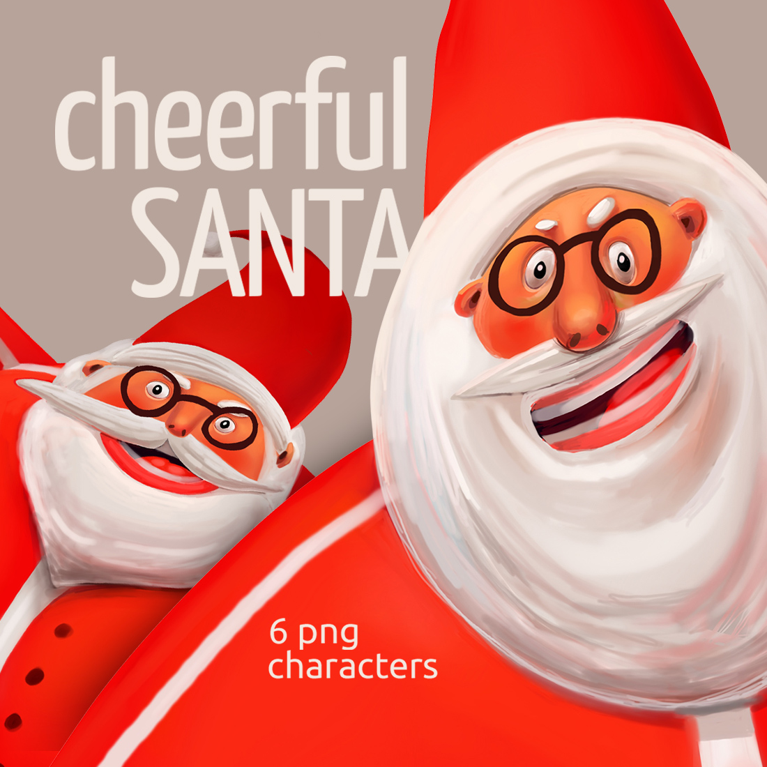 Cheerful Santa cover image.