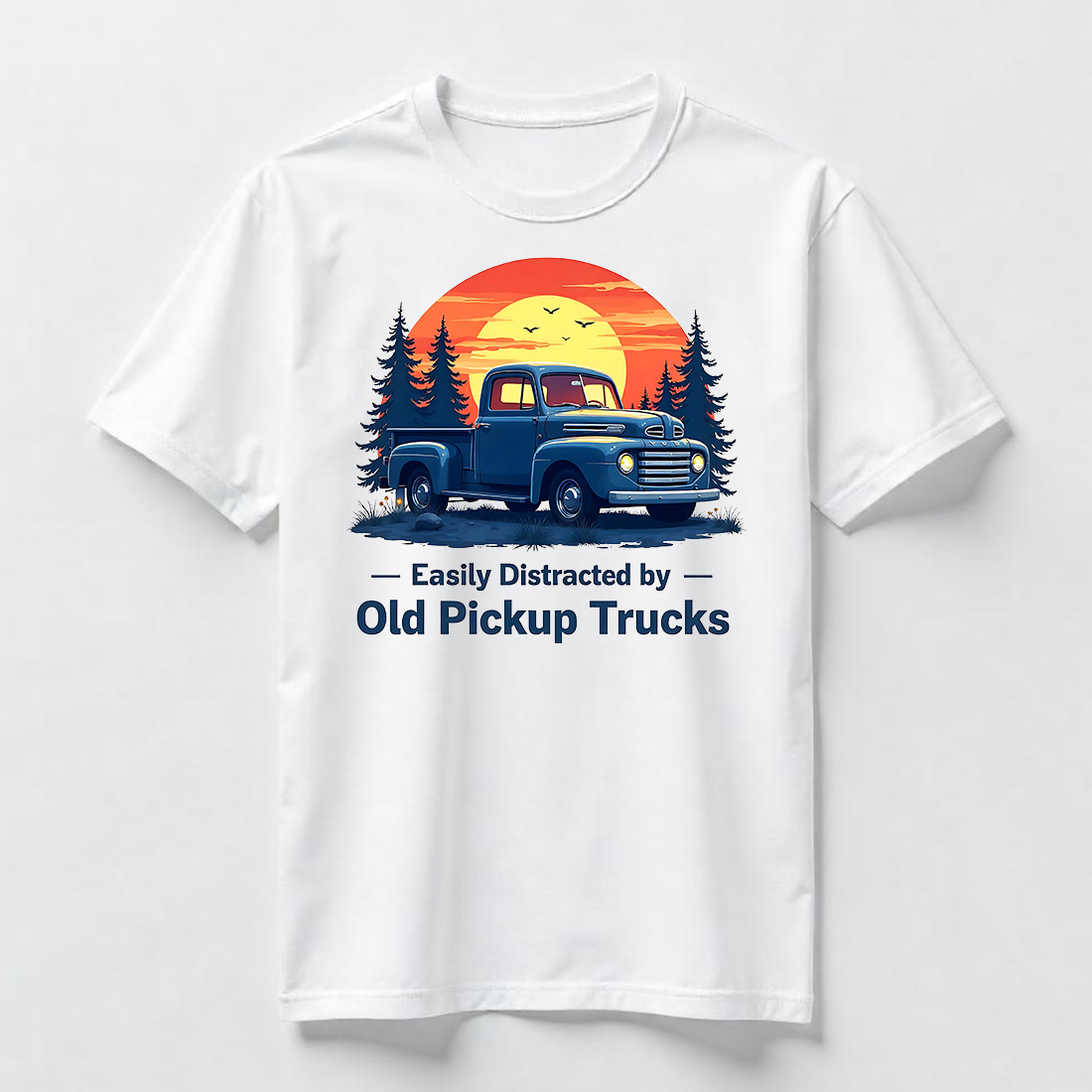 Retro Truck with Forest T-Shirt Design Bundle cover image.