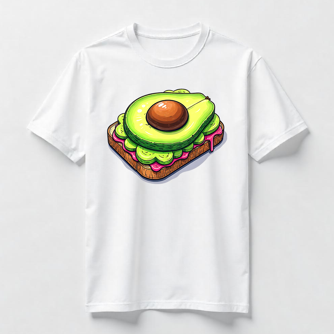 Watercolor Avocado Toast T-Shirt Design Bundle cover image.