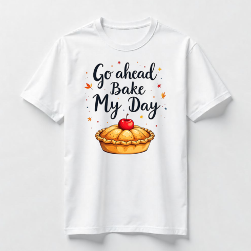 Whimsical Pie with Quote T-Shirt Design Bundle cover image.