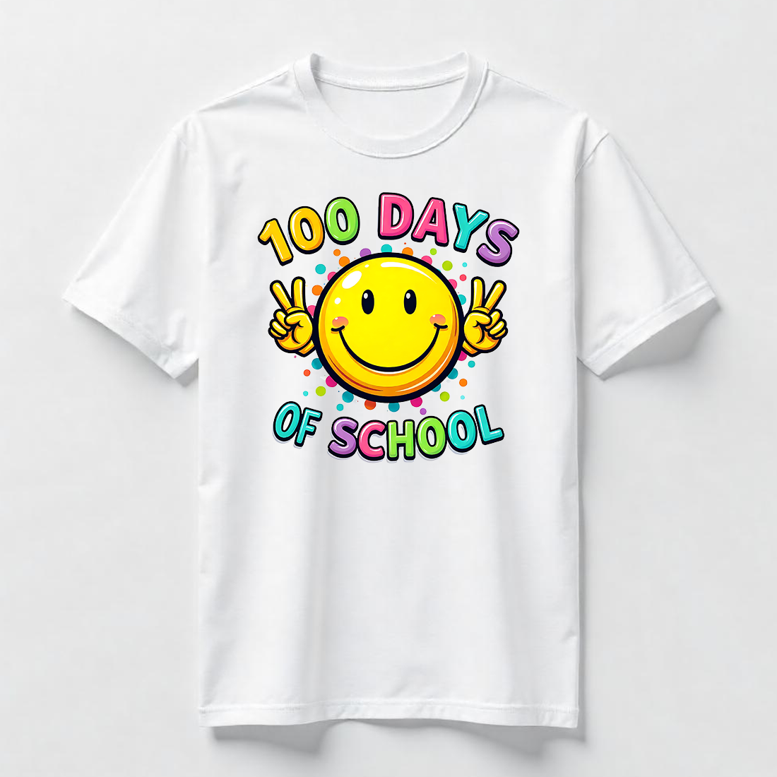 100 Days of School Smiley Face T-Shirt Design Bundle cover image.