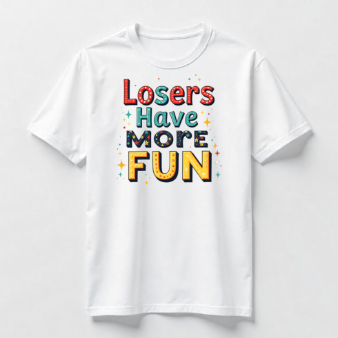 Watercolor Motivational Loser Quote T-Shirt Design Bundle cover image.