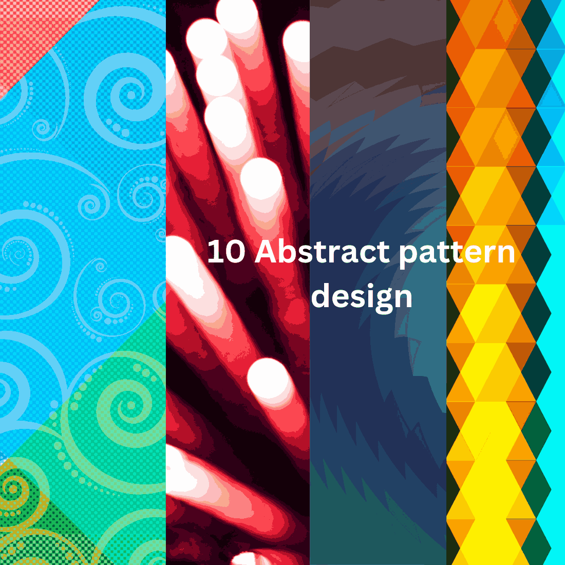 10 Abstract pattern design preview image.