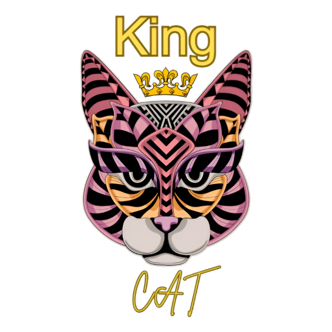 Majestic King Cat Design: A Royal Fusion of Elegance and Power preview image.