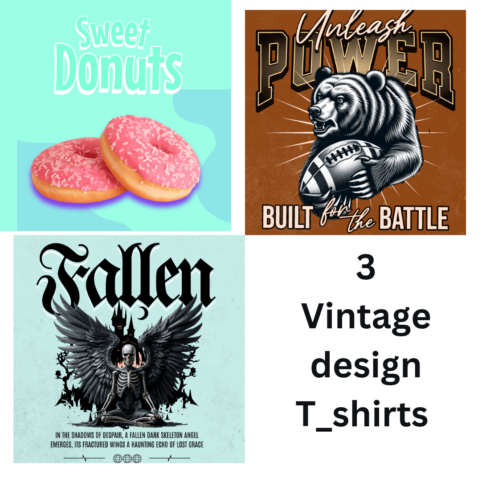 Vintage design T_ shirts cover image.