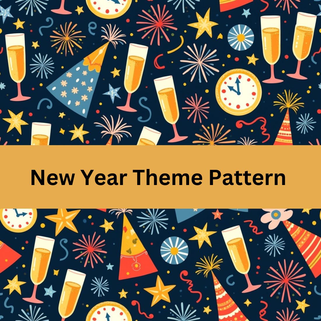 New year theme pattern preview image.