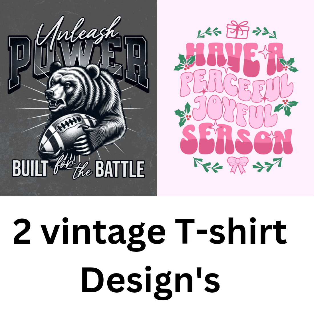 5 vintage and illustration t-shirt design's cover image.