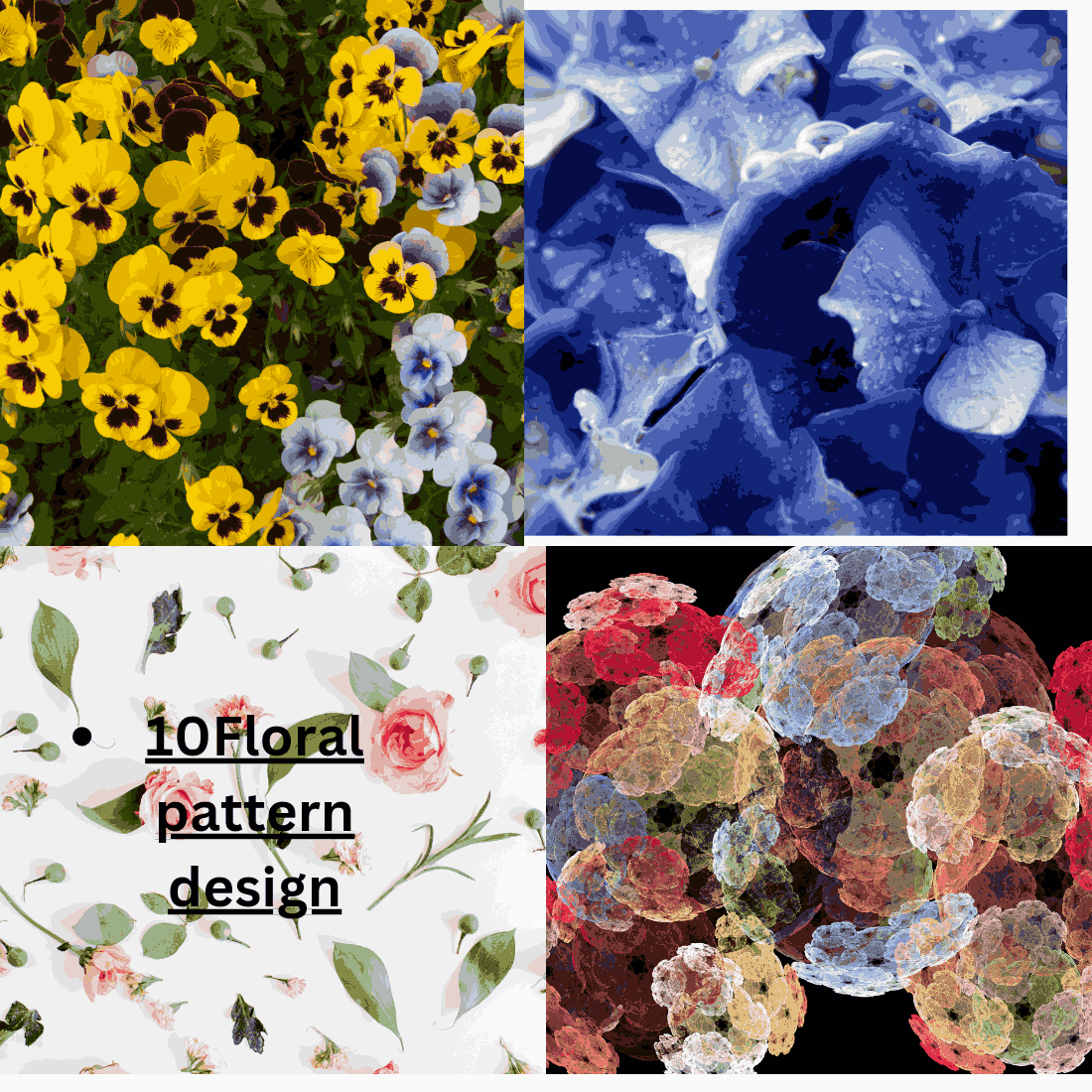 10 Floral pattern design preview image.