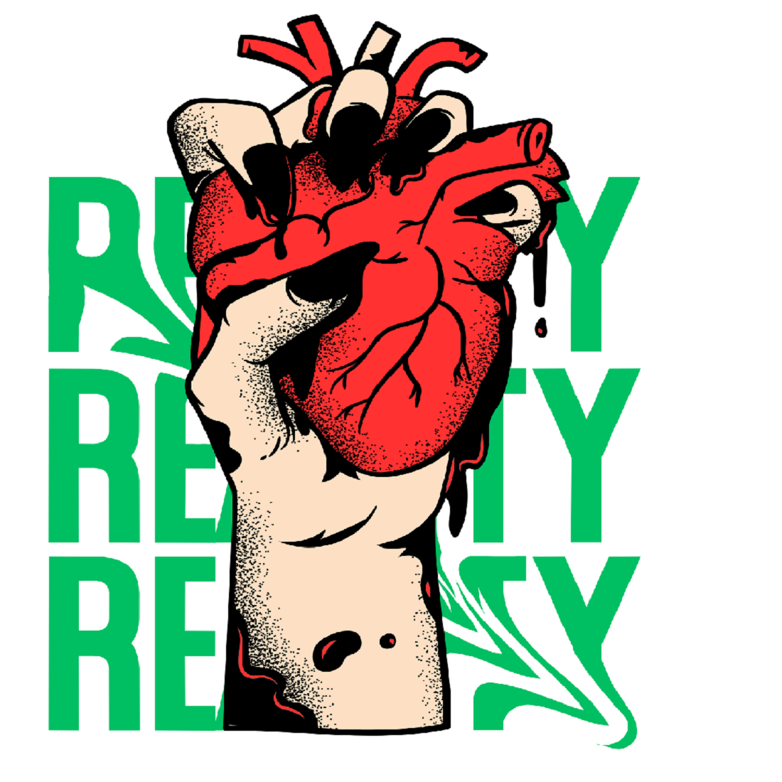 Heart Streetwear T-Shirt Design preview image.