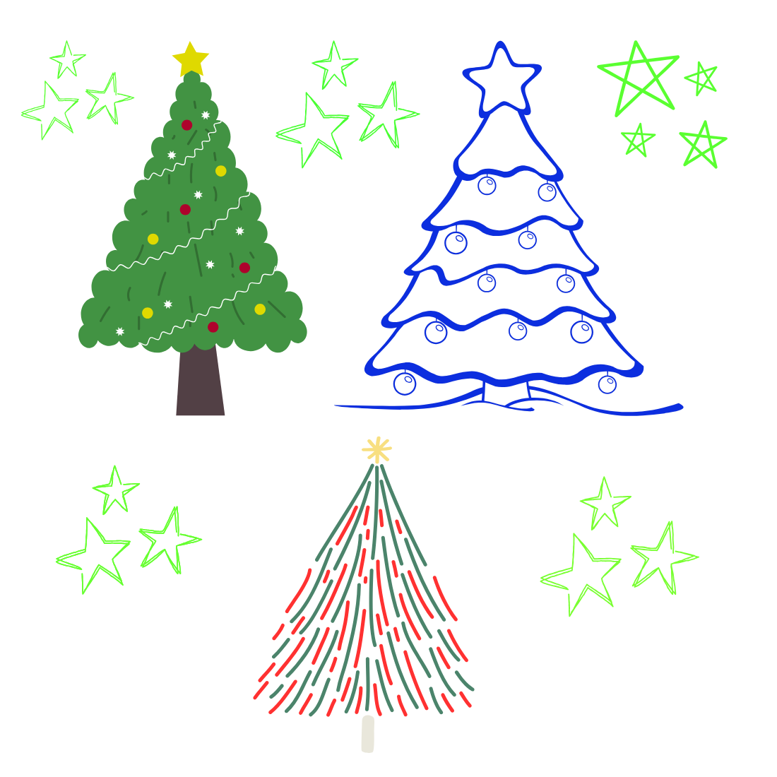 Christmas Tree with Star Holiday T-Shirt preview image.