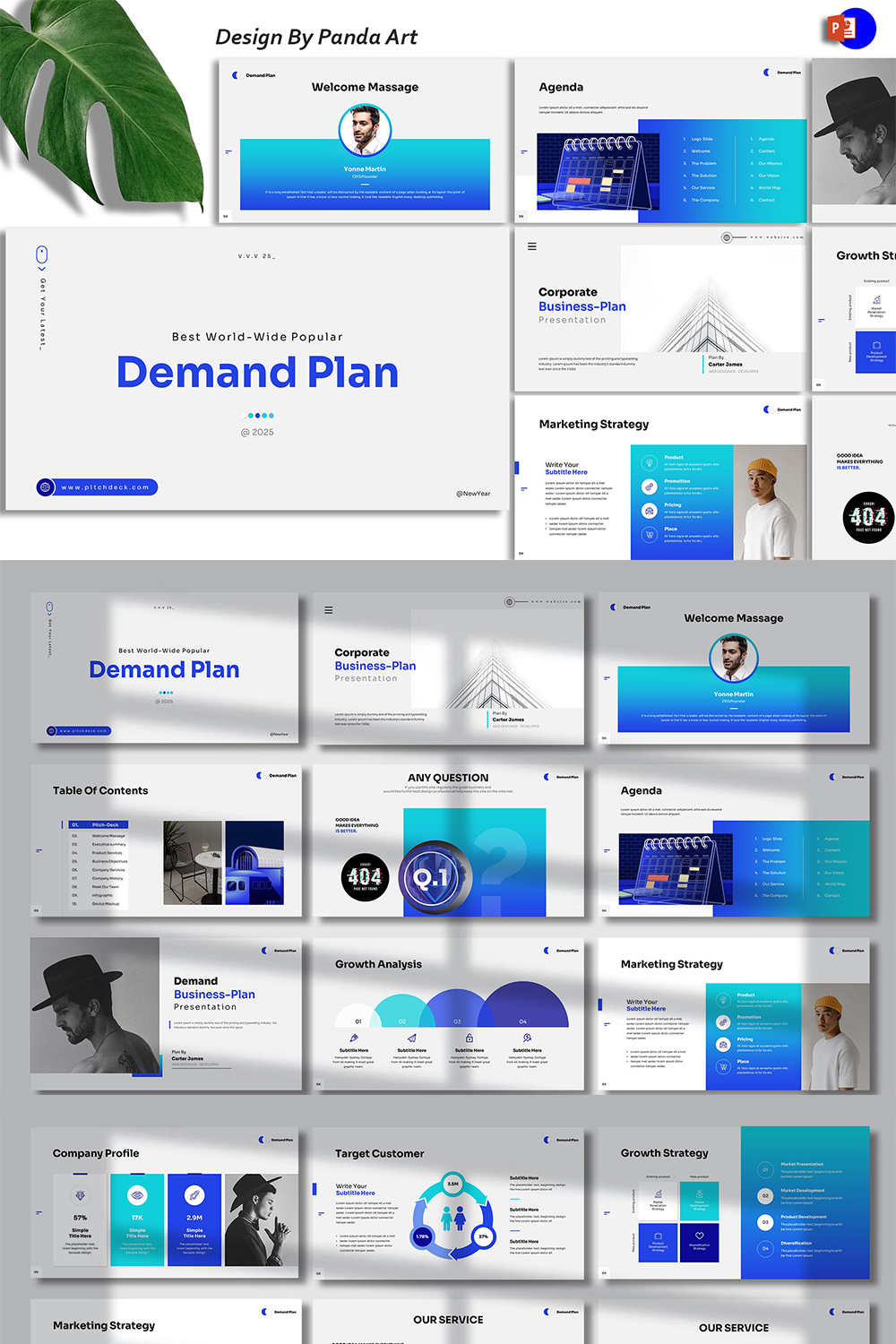 Demand Plan Keynote Presentation pinterest preview image.