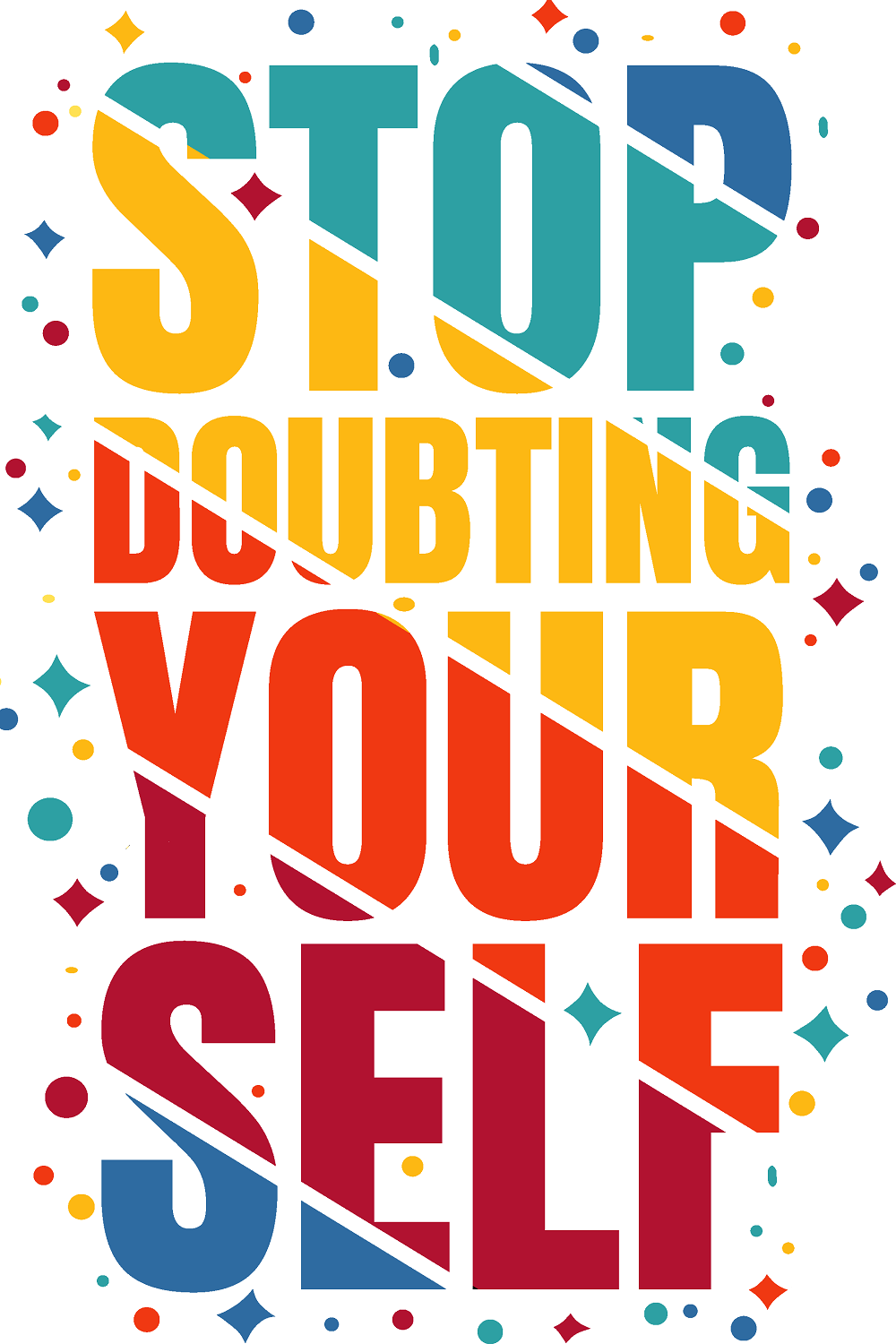 Stop doubting yourself pinterest preview image.