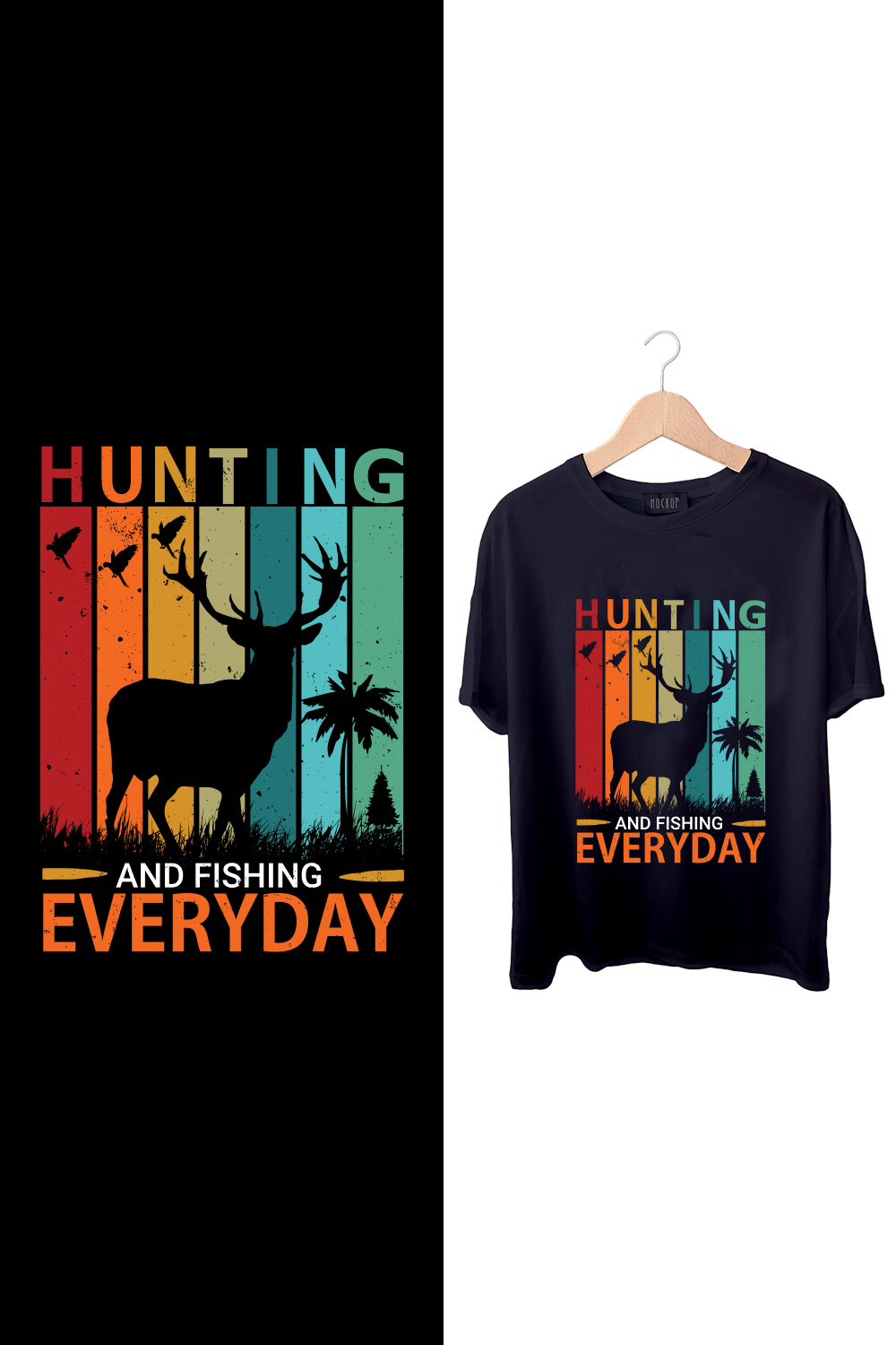 Hunting T-shart Design pinterest preview image.