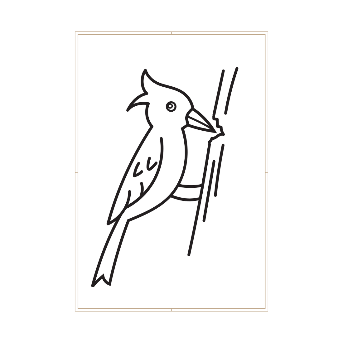 50 lovely birds coloring pages preview image.