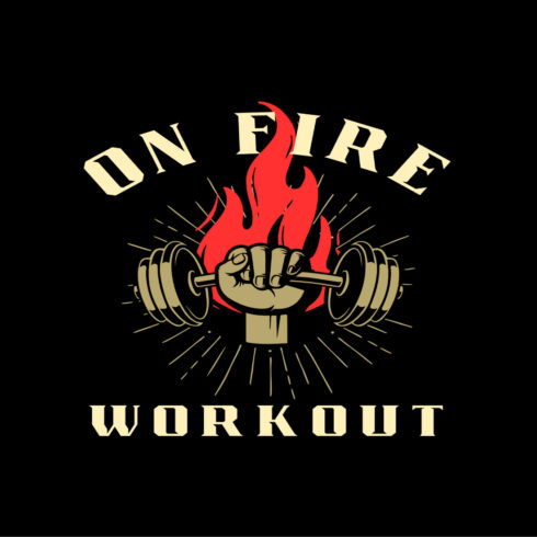 Black Red Grunge Fitness T-Shirt cover image.