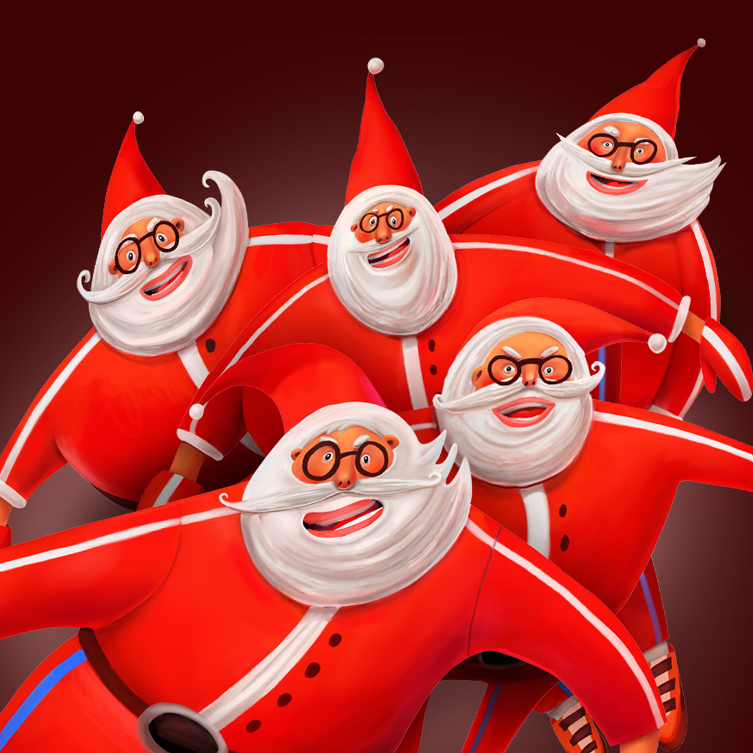 Cheerful Santa preview image.