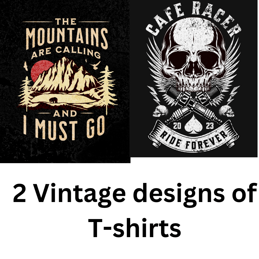 T-SHIRT vintage designs preview image.