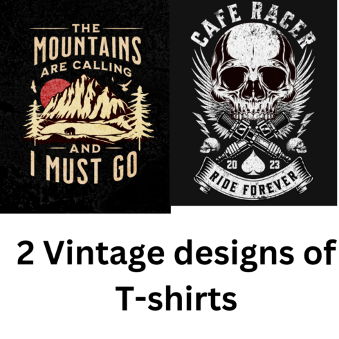 T-SHIRT vintage designs cover image.