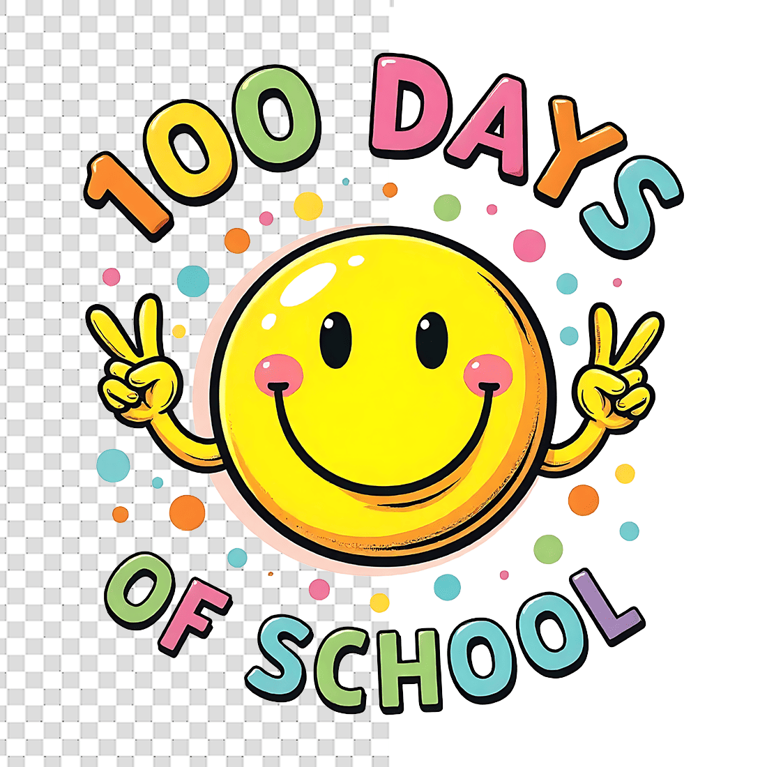 100 Days of School Celebration T-Shirt Design Bundle preview image.