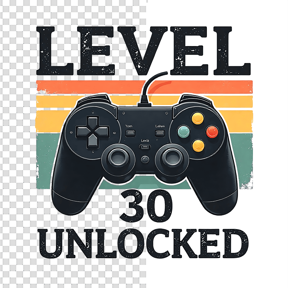 Level 30 Unlocked Gamer T Shirt Design Bundle preview image.